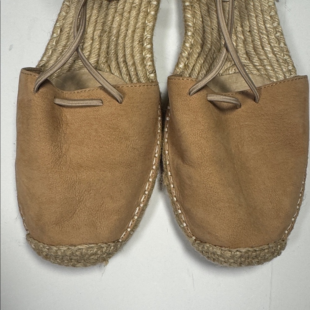 Eileen Fisher Brown Espadrille nubuck leather shoes size 8.5 excellent condition - Picture 5 of 8